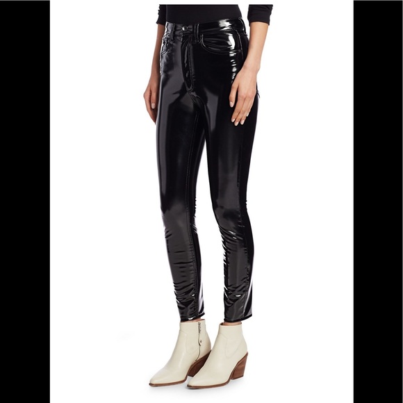 NWT rag & bone Super High Waist Skinny Vinyl Pants - Picture 13 of 16